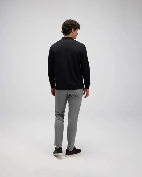 Ellesse Erkek Polo Sweatshirt EM601-BK - Resim 5