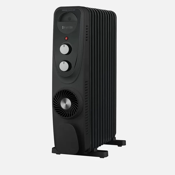 Dijitsu DYR30 11 Dilim Siyah Turbo Fanlı Yağlı Radyatör - Resim 2