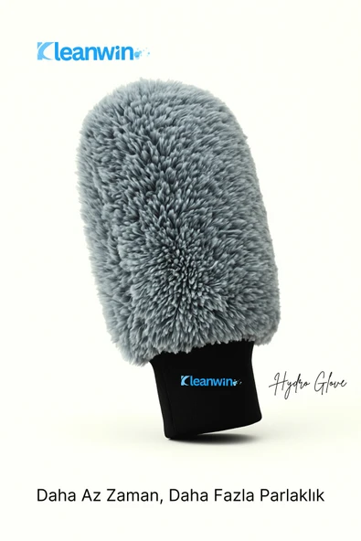 Kleanwin Hydroglove Mikrofiber Oto Yıkama Eldiveni | Gri | Sünger Dolgulu, Emici Araç Temizlik Eldiveni - Resim 6