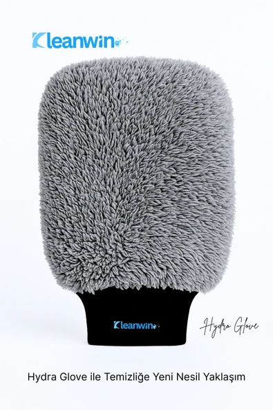 Kleanwin Hydroglove Mikrofiber Oto Yıkama Eldiveni | Gri | Sünger Dolgulu, Emici Araç Temizlik Eldiveni - Resim 5