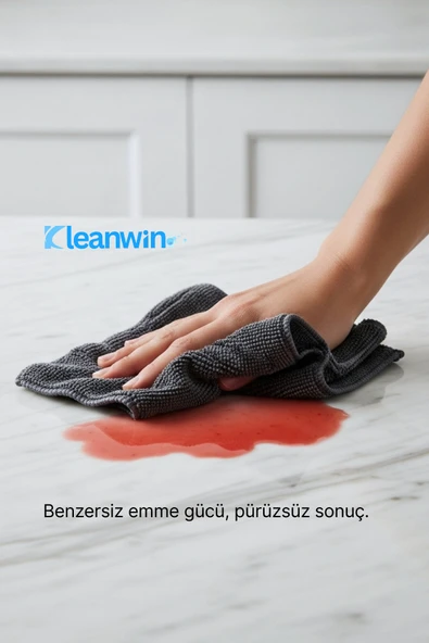 Kleanwin Titan Mikrofiber Bez 40x40 cm 300 GSM | Leke Bırakmaz Çok Amaçlı Oto ve Ev Temizlik Bezi - Resim 2