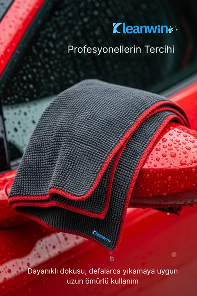 Kleanwin Gaia Mikrofiber Kurulama Bezi 50x70 cm | 300 GSM | Oto Kurulama Havlusu ve Temizlik Bezi - Resim 6