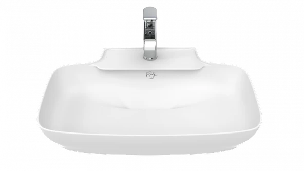 Creavit RB061 Ruby Curve 60 cm Tezgah Üstü Lavabo Mat Beyaz - Resim 2