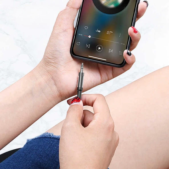 Nettech NT-AC05 3.5mm Plastik 100 Cm Aux Kablo NT-108324 - Resim 3