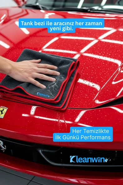 Kleanwin Gaia Mikrofiber Kurulama Bezi 50x70 cm | 300 GSM | Oto Kurulama Havlusu ve Temizlik Bezi - Resim 7