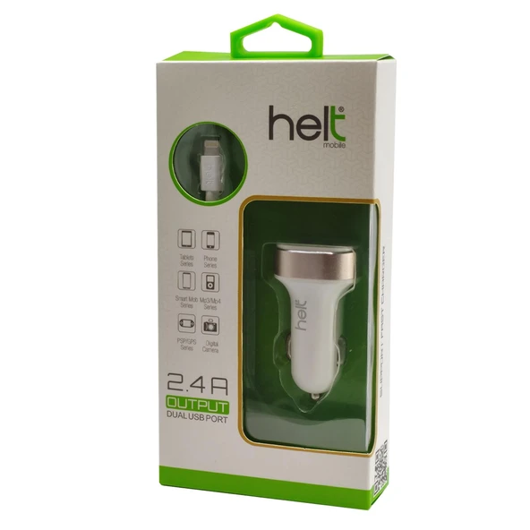 Helt HT-17 5W 2 Çıkışlı Lightning Kablo + Araç Şarj Aleti NT-14575 - Resim 4