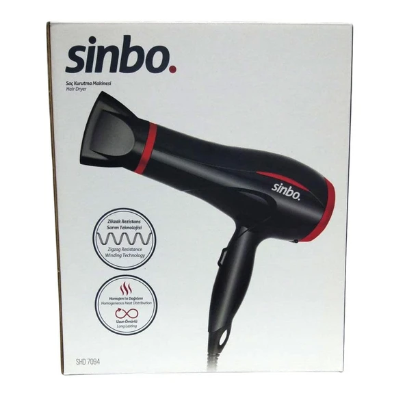Sinbo SHD-7094 Saç Kurutma Makinesi Kırmızı - 2