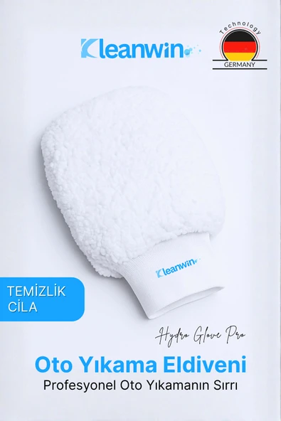 Kleanwin HydroGlove Pro Ultra Yumuşak Mikrofiber Oto Yıkama Eldiveni – Çizmez, Tüy Bırakmaz, Süper Emici ürün görseli