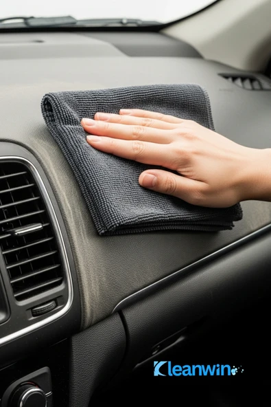 Kleanwin Titan Mikrofiber Bez 40x40 cm 300 GSM | Leke Bırakmaz Çok Amaçlı Oto ve Ev Temizlik Bezi - Resim 7