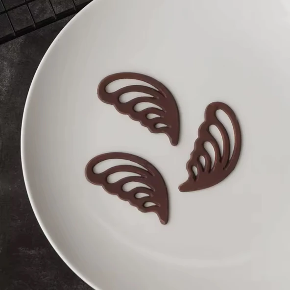 Silikon Kanat Şeklinde Çikolata ve Şeker Kalıbı 10 Lu - Resim 3