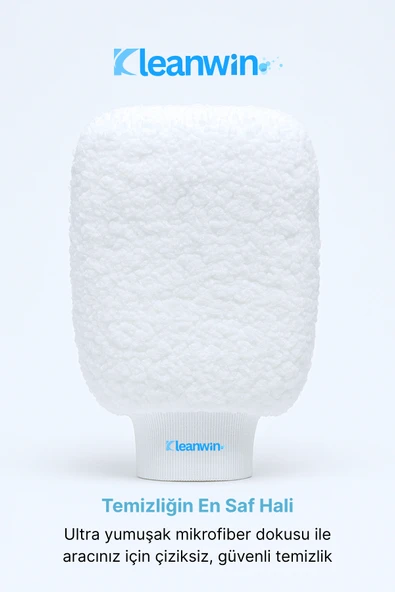 Kleanwin HydroGlove Pro Ultra Yumuşak Mikrofiber Oto Yıkama Eldiveni – Çizmez, Tüy Bırakmaz, Süper Emici - Resim 2