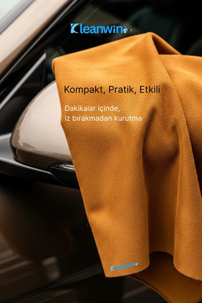 Kleanwin Luxury Shammy 2’li Set | 50x70 cm | 300 GSM | Emici Araç Kurulama ve Yeni Nesil Temizlik Bezi - Resim 4