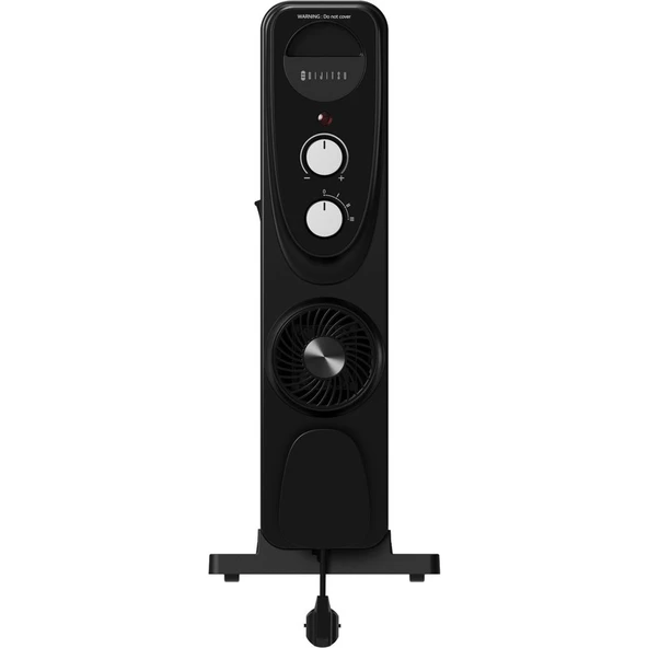 Dijitsu DYR30 11 Dilim Siyah Turbo Fanlı Yağlı Radyatör ürün görseli 1