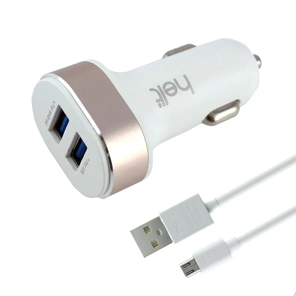 Helt HT-16 5W 2 Çıkışlı Micro Kablo + Araç Şarj Aleti NT-14573 ürün görseli 1