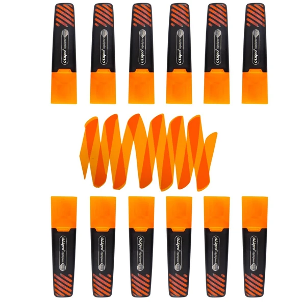 Liqeo Liquid Flat Fosforlu Kalem (H-3128) 12 Adet Turuncu ürün görseli