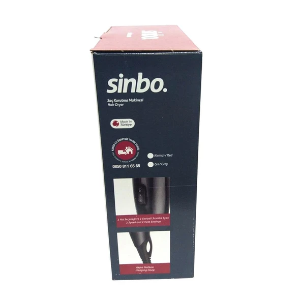 Sinbo SHD-7094 Saç Kurutma Makinesi Kırmızı - 3