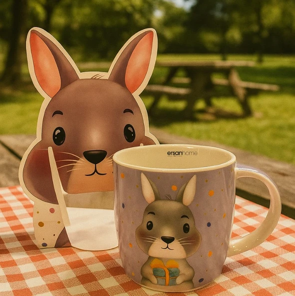 Tohana Tavşan Figürlü Porselen Kupa ürün görseli 1