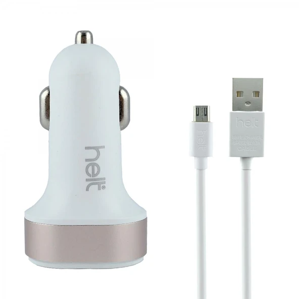 Helt HT-16 5W 2 Çıkışlı Micro Kablo + Araç Şarj Aleti NT-14573 - Resim 2