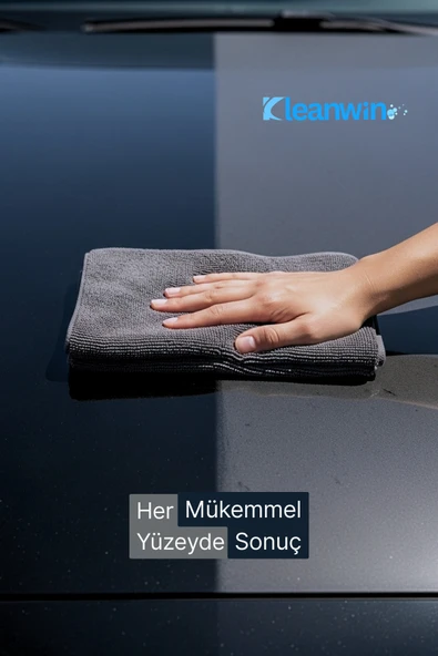 Kleanwin Titan 4’lü Mikrofiber Kurulama Bezi 40x40 cm | 300 GSM | Kurulama Havlusu, Çok Amaçlı Temizlik Bezi - Resim 4