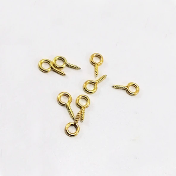 Metal Takı Ve Obje Halkası Vidalı  1 CM  (1000 Adet)  Altın ürün görseli