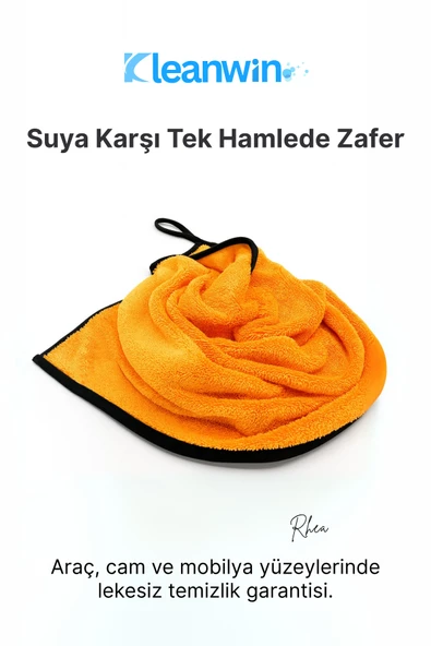 Kleanwin Rhea 50x70Cm 600 GSM Mikrofiber Oto Kurulama Bezi – Ev ve Araç İçin Profesyonel Temizlik Bezi - Resim 7