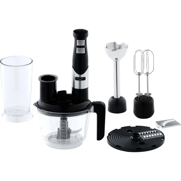 Vestel Plastik Ziyafet 8500 x Multi Blender Set Çelik Klasik 3 Kademeli Siyah E  50 Hz / 60 Hz Resmi ürün görseli
