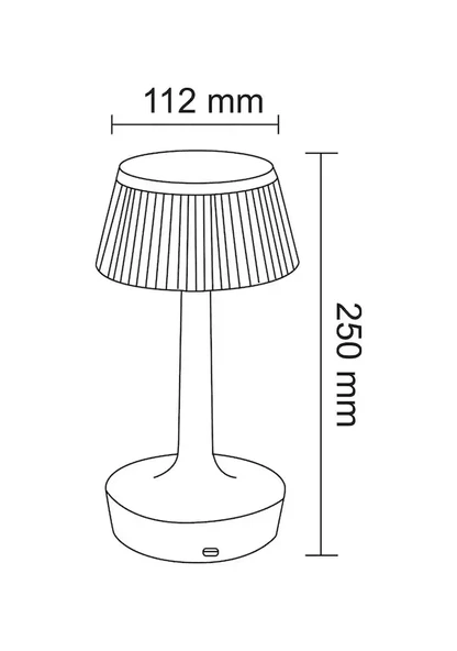 Şarjlı Masa Lambası Dimmerli Dokunmatik Cata Rio Dekoratif Abajur - Resim 3