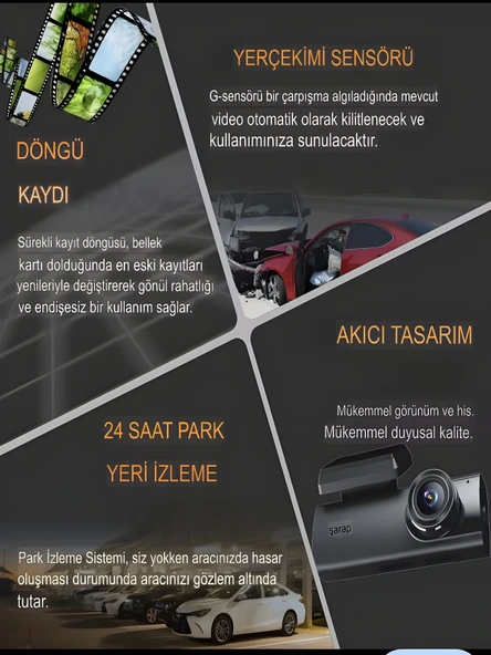 1080P WiFi Mini Araç Kamerası 170 Derece Geniş Açı Gece Görüş Döngüsel DVR Kayıt Dash Cam - Resim 4