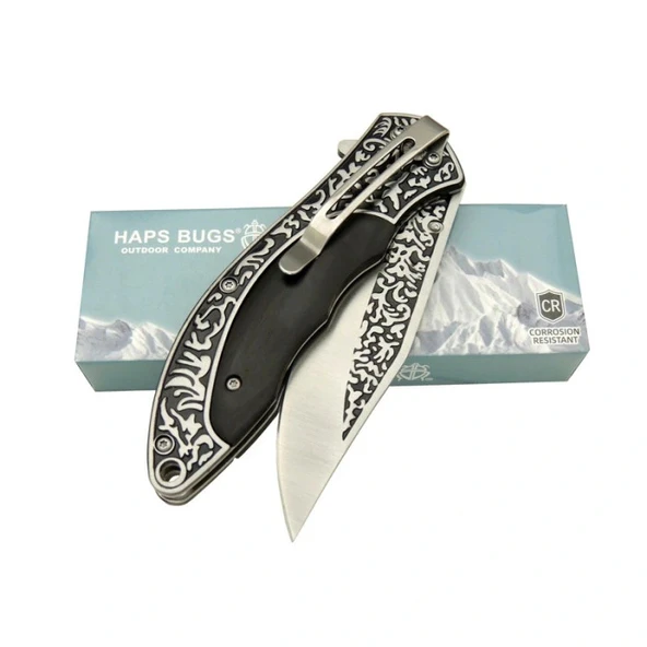 Haps Bugs Gravürlü Çakı Maun - Resim 3