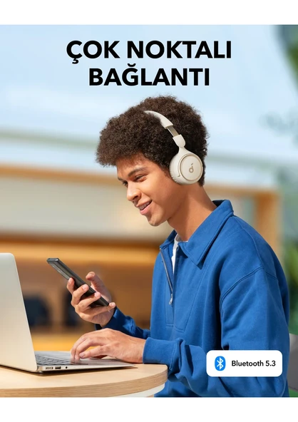 Anker SoundCore H30i Beyaz Kulak Üstü Bluetooth Kulaklık - Resim 5