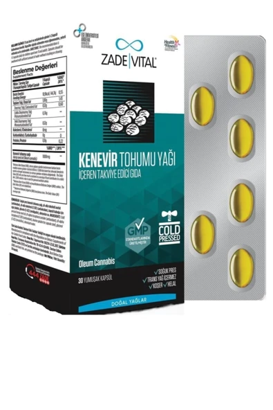 Kenevir Tohumu Yağı 30 Yumuşak Kapsül