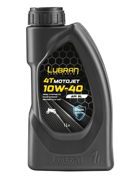 HSGL Lubran 4T MotoJet 10W-40 API SL Motor Yağı 1 Litre Yüksek Performanslı 4 Zamanlı Motosiklet Yağ - Resim 4