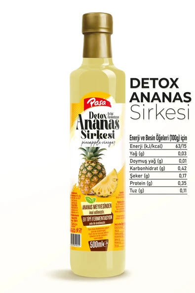 Detoks Ananas Sirkesi 500 ml - Resim 3
