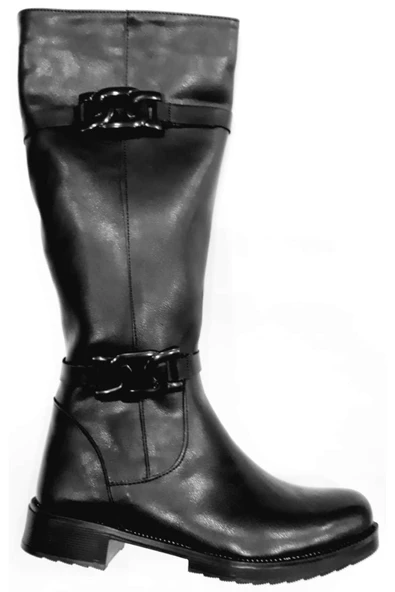 239108 Kadın Fermuarlı Siyah Çizme ürün görseli