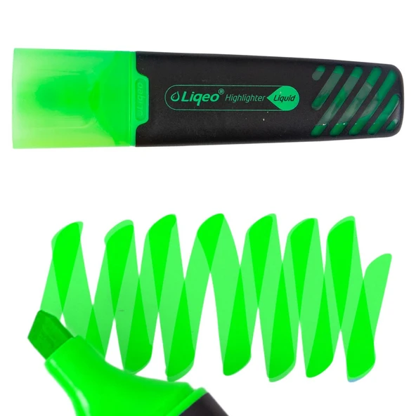 Liqeo Liquid Flat Fosforlu Kalem (H-3128) 5 Renk - Resim 7