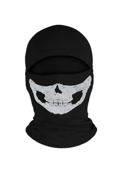 Termal Siyah Kar Maskesi Kurukafa Desenli - 3