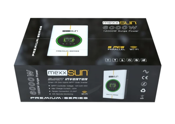 Mexxsun - İnges 48 VOLT 6 KW AKILLI PREMIUM  INVERTER - 6000 WATT MPPT INVERTOR (Wi-Fi Dual Output) - Resim 5