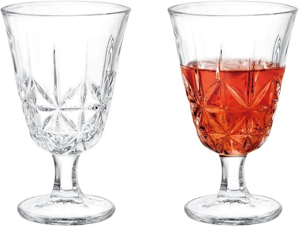 Madame Coco Estee 4-lü Ayaklı Bardak Seti 226ML - Resim 2