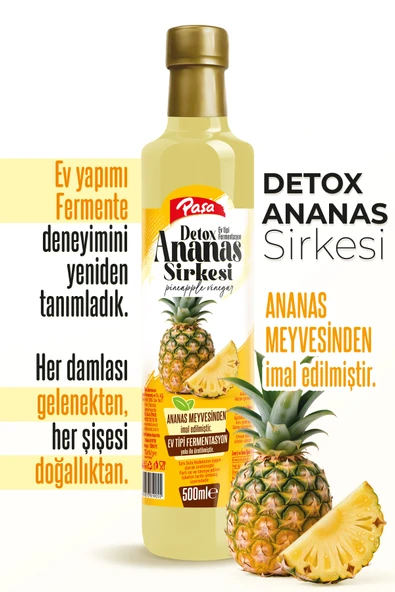 Detoks Ananas Sirkesi 500 ml - Resim 2