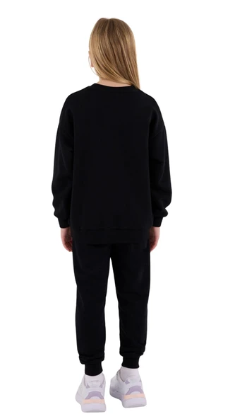 Us Polo Kız Çocuk Garson Siyah Uzun Kol Pijama Takım 2306 - Resim 3