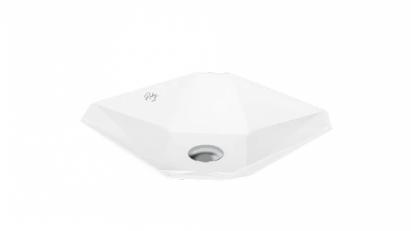 Creavit RB040 Ruby Diamond 40 cm Tezgah Üstü Lavabo Mat Beyaz - Resim 2