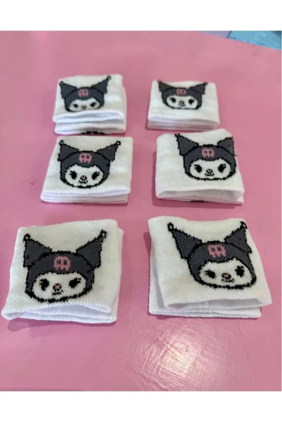 fresh in city kuromi kawaii Hello Kitty Sanrio BlackPink Spor Havlu Bileklik Tenis Havlu Bilekliği (1 çift) - 6