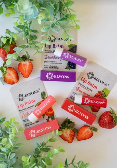 ELVONS LİP BALM- DUDAK BAKIM KREMİ VE NEMLENDİRİCİ- VEGAN- 5,5 ML ürün görseli 1