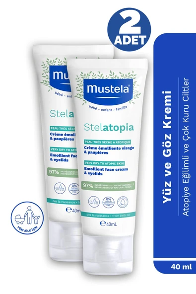 Mustela Stelatopia Emollient Face Cream 40 ml 2 Adet ürün görseli 1