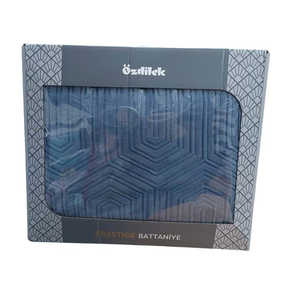 Özdilek Prestige Kalın Embos Çift Kişilik Battaniye (220x240)-Çin Mavisi Yeni ürün görseli