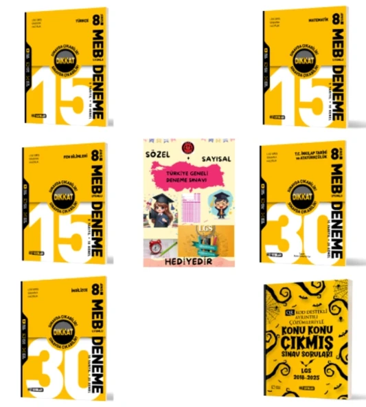 HIZ YAYINLARI 8. SINIF KONU KONU ÇIKMIŞ SINAV SORULARI - DENEME SETİ ve Hediye ürün görseli