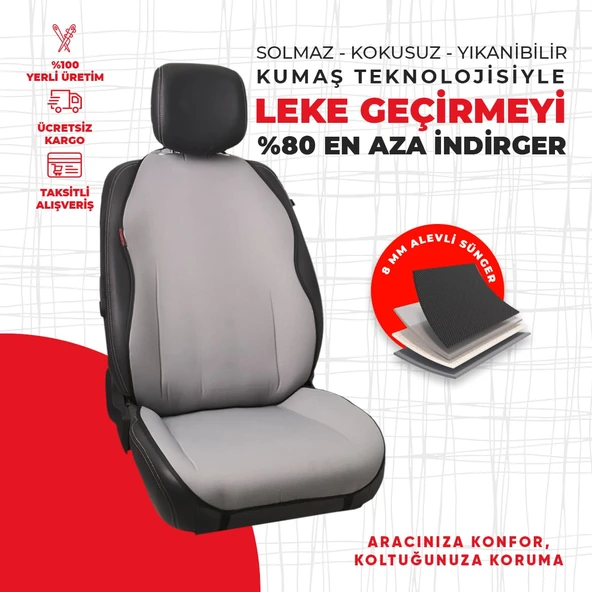 Düz Gri Jakar Dokuma - Resim 4