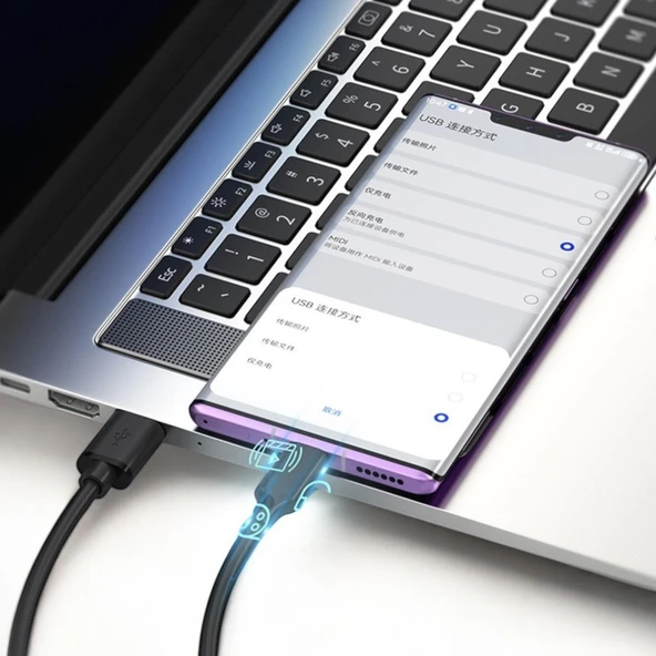 Nettech NT-DC11 PD 20W İp Örgü 300 Cm Type-C To Lightning Şarj ve Data Kablosu NT-DC11 - Resim 4