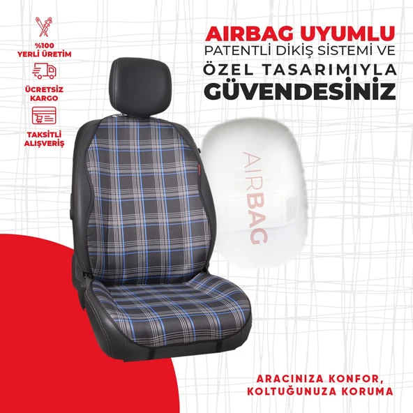 Mavi Gti Desen Jakar Dokuma - Resim 2