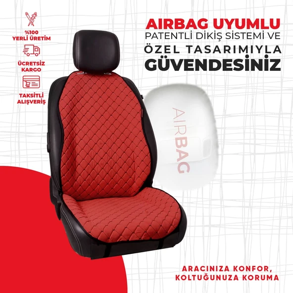 Siyah Kapitone Kırmızı Nubuk Dokuma - Resim 2